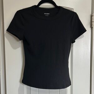 Old Navy Black Fitted Short Sleeve T-Shirt
